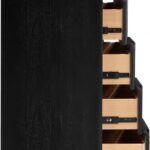 Fluted Solid Wood And Oak Veneer Chest