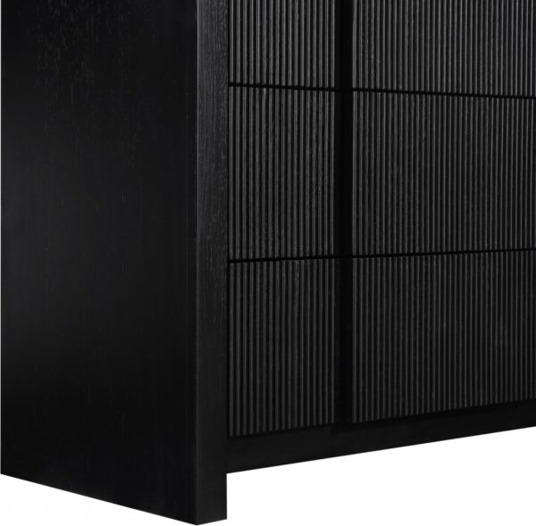 Fluted Solid Wood And Oak Veneer Chest