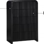 Fluted Solid Wood And Oak Veneer Chest