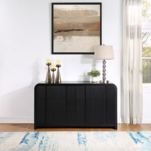 Fluted Solid Wood And Oak Veneer Dresser