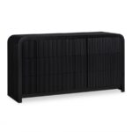 Fluted Solid Wood And Oak Veneer Dresser