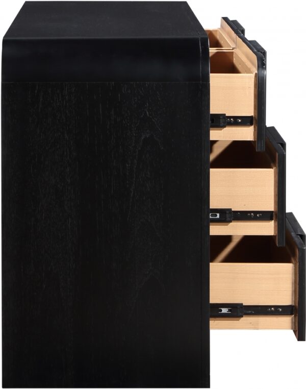 Fluted Solid Wood And Oak Veneer Dresser