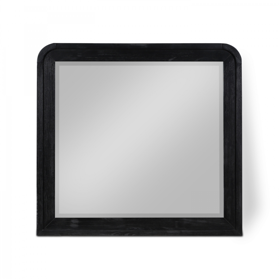 Fluted Solid Wood And Oak Veneer Mirror