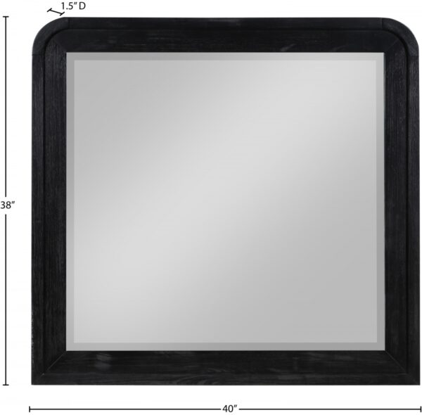 Fluted Solid Wood And Oak Veneer Mirror