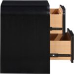 Fluted Solid Wood And Oak Veneer Nightstand