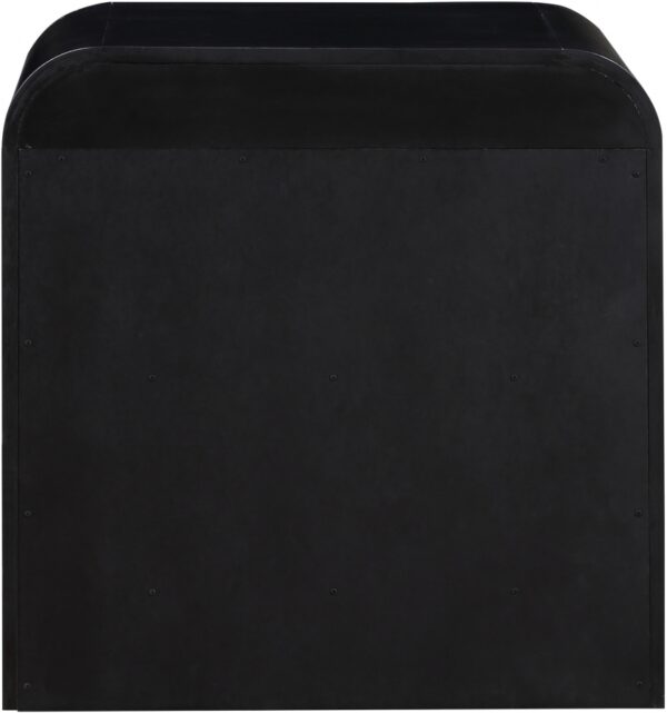 Fluted Solid Wood And Oak Veneer Nightstand