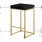 Nicola Velvet Upholstered Counter Stool