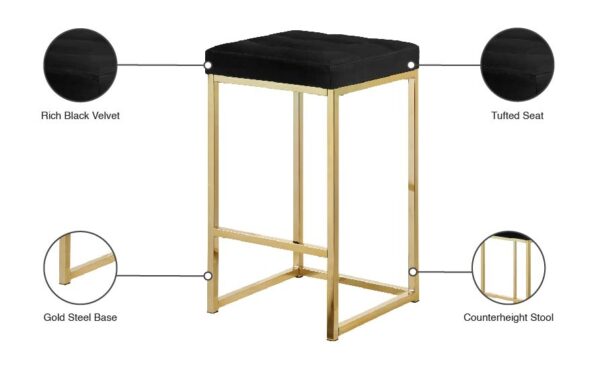 Nicola Velvet Upholstered Counter Stool