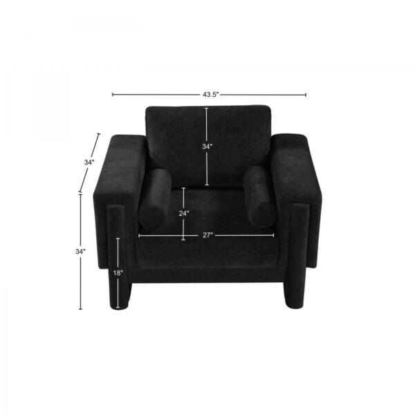 Madeline Chenille Fabric Upholstered Living Room Chair