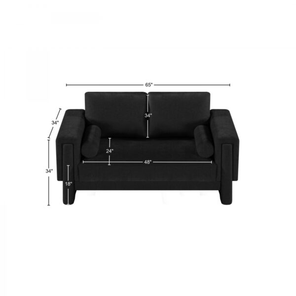 Madeline 65" Chenille Fabric Upholstered Loveseat
