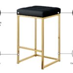 Nicola Vegan Leather Upholstered Counter Stool