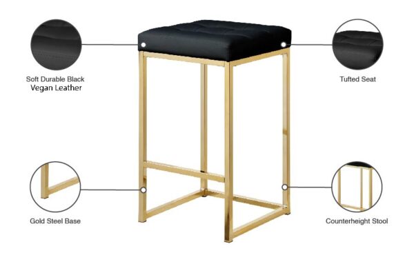 Nicola Vegan Leather Upholstered Counter Stool