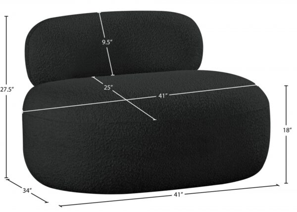 Venti Boucle Fabric Upholstered Living Room Chair