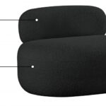 Venti Boucle Fabric Upholstered Living Room Chair