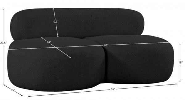 Venti 65" Boucle Fabric Upholstered Loveseat