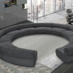 Bale 202" Chenille Fabric Upholstered 10 pc. Modular Sectional