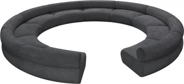 Bale 202" Chenille Fabric Upholstered 10 pc. Modular Sectional