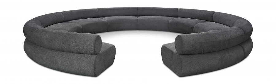 Bale 202" Chenille Fabric Upholstered 10 pc. Modular Sectional