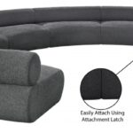 Bale 202" Chenille Fabric Upholstered 10 pc. Modular Sectional