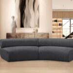 Bale 108" Chenille Fabric Upholstered 2 pc. Modular Sectional