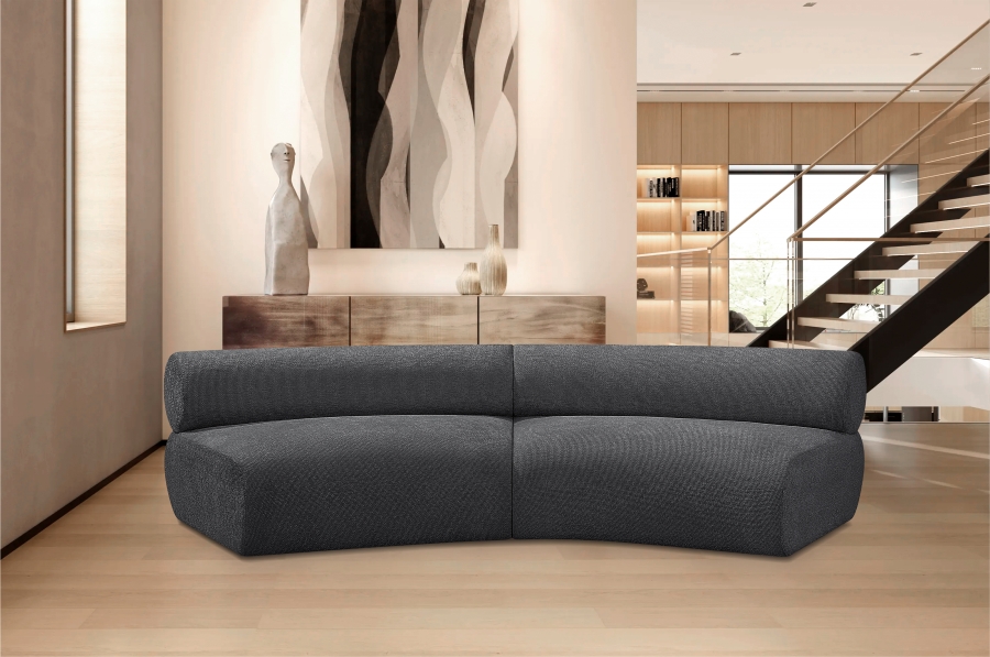 Bale 108" Chenille Fabric Upholstered 2 pc. Modular Sectional