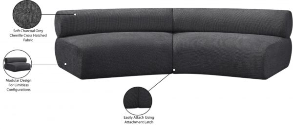 Bale 108" Chenille Fabric Upholstered 2 pc. Modular Sectional