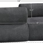 Bale 108" Chenille Fabric Upholstered 2 pc. Modular Sectional