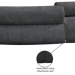 Bale 108" Chenille Fabric Upholstered 2 pc. Modular Sectional