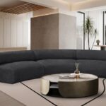 Bale 152" Chenille Fabric Upholstered 3 pc. Modular Sectional