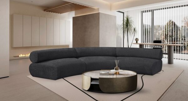Bale 152" Chenille Fabric Upholstered 3 pc. Modular Sectional