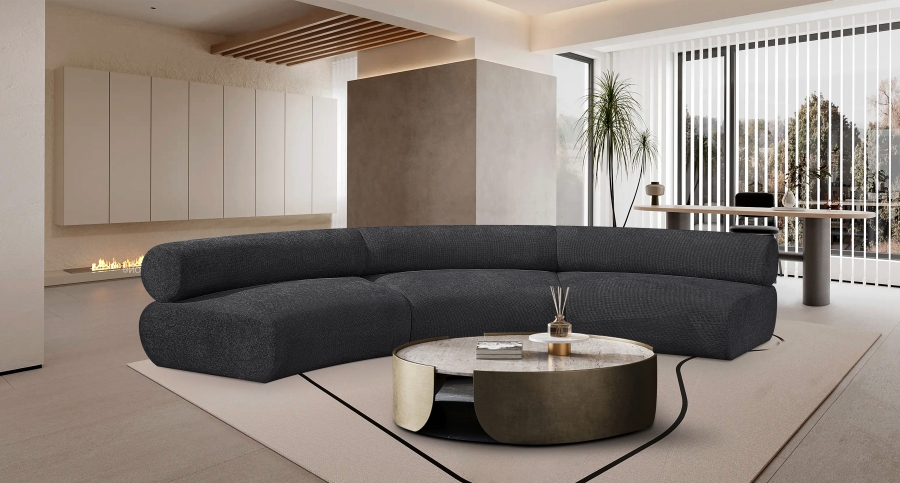 Bale 152" Chenille Fabric Upholstered 3 pc. Modular Sectional