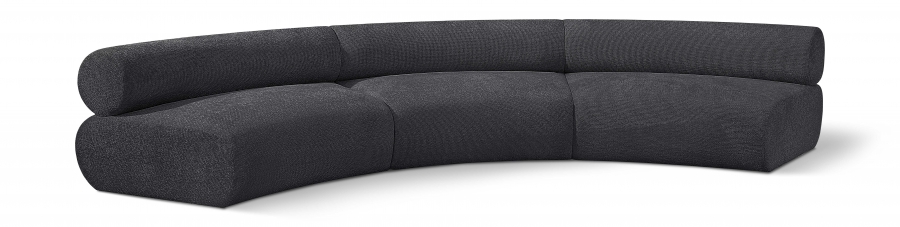 Bale 152" Chenille Fabric Upholstered 3 pc. Modular Sectional