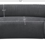 Bale 152" Chenille Fabric Upholstered 3 pc. Modular Sectional