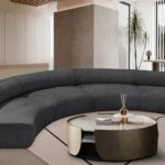 Bale 183" Chenille Fabric Upholstered 4 pc. Modular Sectional