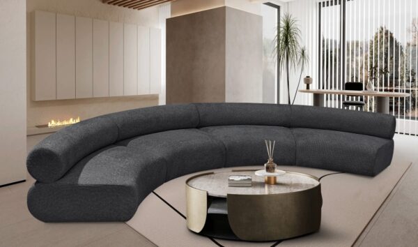 Bale 183" Chenille Fabric Upholstered 4 pc. Modular Sectional