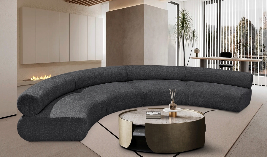 Bale 183" Chenille Fabric Upholstered 4 pc. Modular Sectional