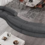 Bale 202" Chenille Fabric Upholstered 4 pc. Modular Sectional