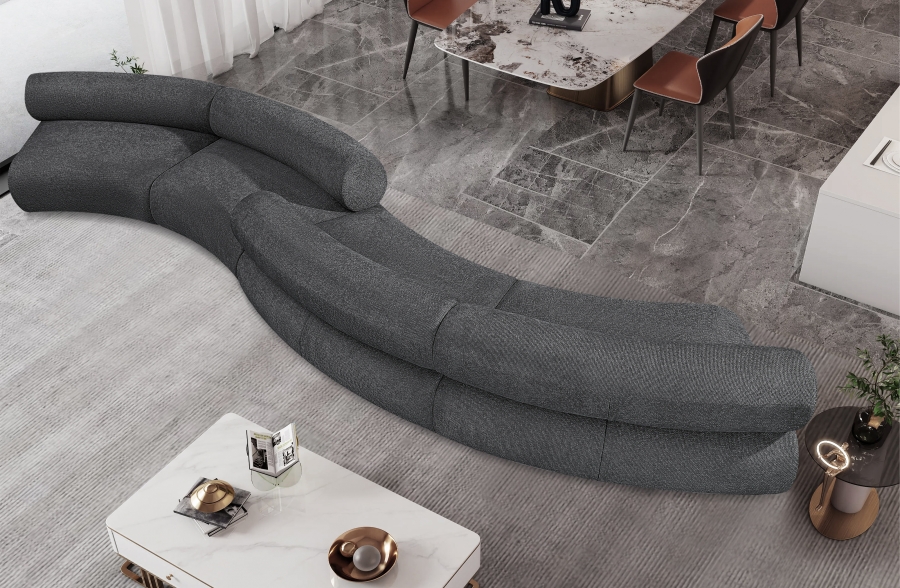 Bale 202" Chenille Fabric Upholstered 4 pc. Modular Sectional