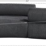 Bale 202" Chenille Fabric Upholstered 4 pc. Modular Sectional