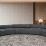 Bale 202" Chenille Fabric Upholstered 5 pc. Modular Sectional