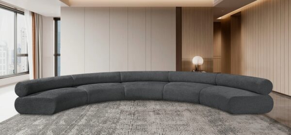 Bale 202" Chenille Fabric Upholstered 5 pc. Modular Sectional