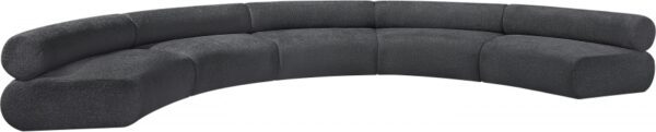 Bale 202" Chenille Fabric Upholstered 5 pc. Modular Sectional