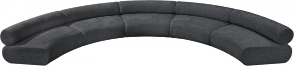 Bale 202" Chenille Fabric Upholstered 5 pc. Modular Sectional