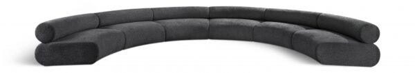 Bale 202" Chenille Fabric Upholstered 6 pc. Modular Sectional