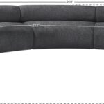Bale 202" Chenille Fabric Upholstered 6 pc. Modular Sectional