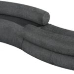Bale 280" Chenille Fabric Upholstered 6 pc. Modular Sectional