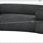 Bale 280" Chenille Fabric Upholstered 6 pc. Modular Sectional