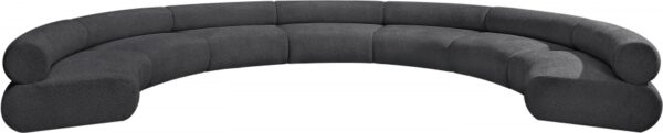 Bale 202" Chenille Fabric Upholstered 7 pc. Modular Sectional