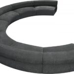 Bale 202" Chenille Fabric Upholstered 7 pc. Modular Sectional