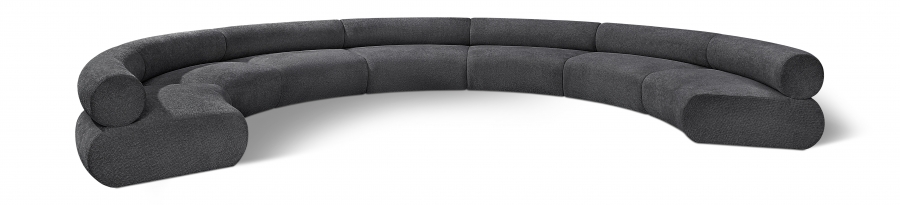 Bale 202" Chenille Fabric Upholstered 7 pc. Modular Sectional
